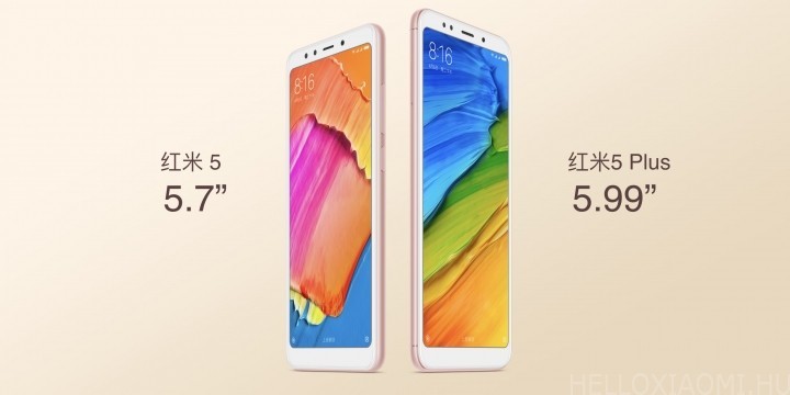 Xiaomi Redmi 5 és Redmi 5 Plus méretek