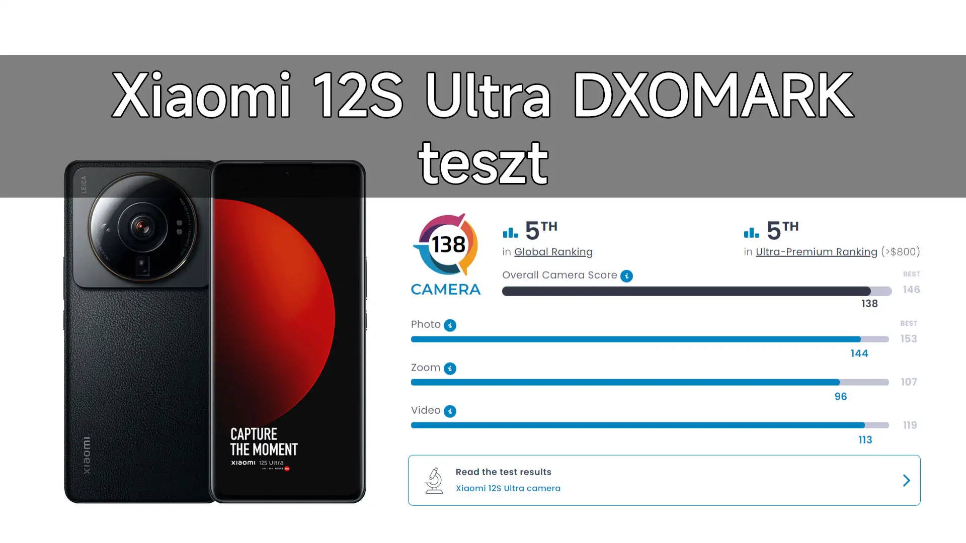 Xiaomi 12S Ultra Camera test - DXOMARK