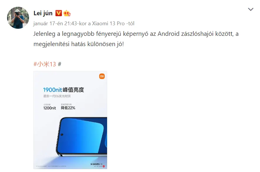 Xiaomi 13 az Androidos telefonok közt is a legjobb