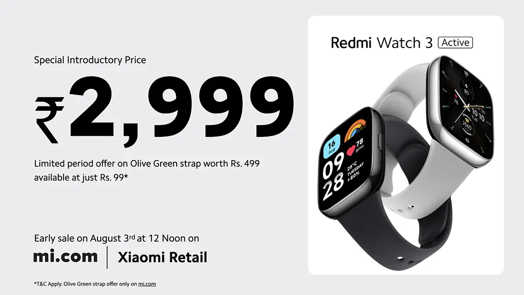 Megérkezett a Redmi Watch 3 Active