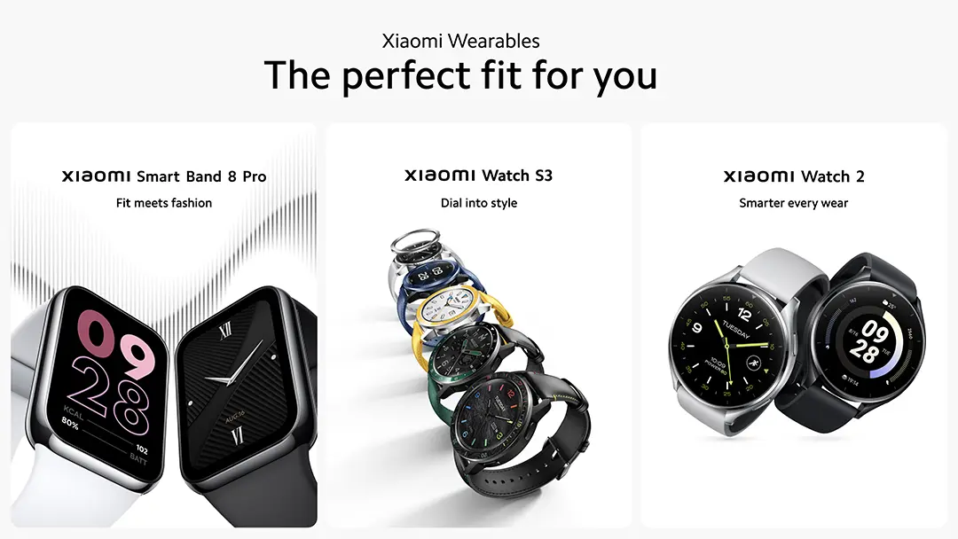 Érkezik a Xiaomi Smart Band 8 Pro, a Watch S3 és a Watch 2